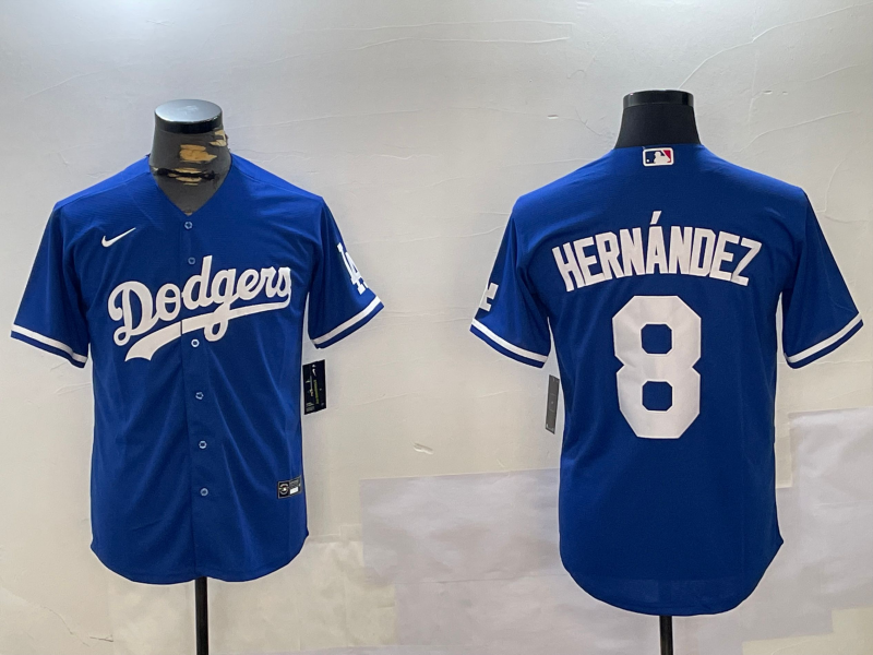 Men's Los Angeles Dodgers Enrique Hernandez #8 Blue Jersey